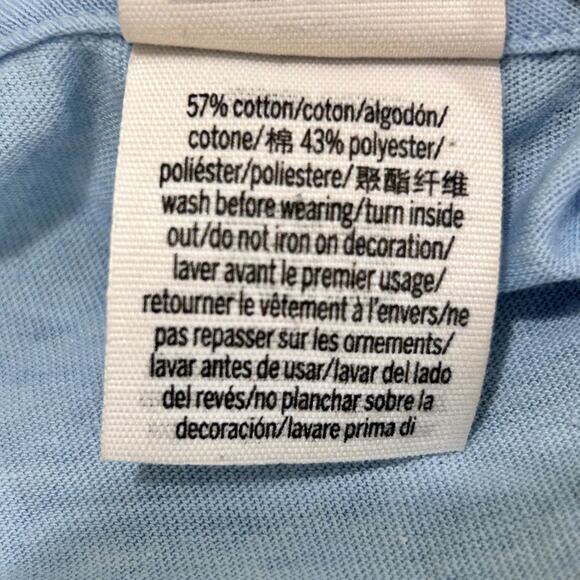 Victoria's Secret Blue Colorblock Baseball Style Raglan Sleeve T-shirt - Picture 7 of 7